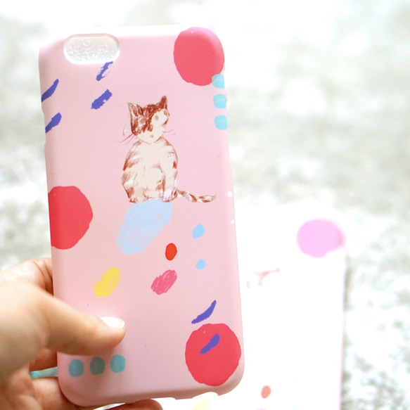 街貓日記手機殼：餅乾虎斑小貓-粉粉 iphone全系列＆各種型號訂製 第1張的照片