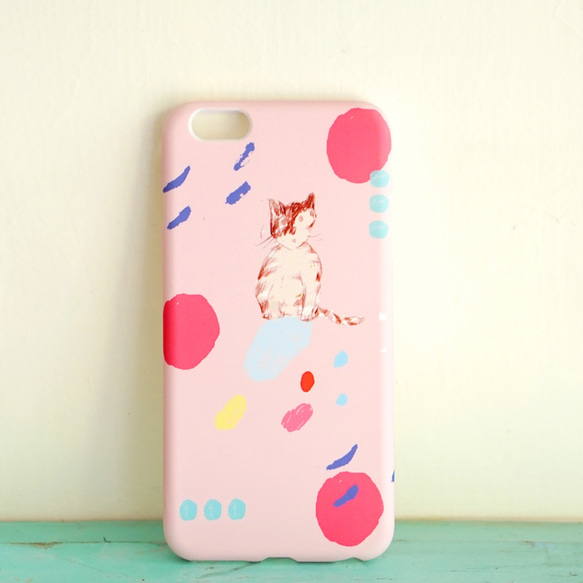 街貓日記手機殼：餅乾虎斑小貓-粉粉 iphone全系列＆各種型號訂製 第4張的照片