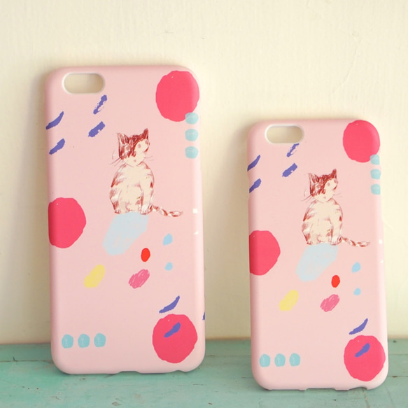 街貓日記手機殼：餅乾虎斑小貓-粉粉 iphone全系列＆各種型號訂製 第5張的照片