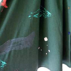 森林綠綠聖誕手工絹印打折圓裙 / 第8張的照片