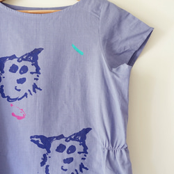 半袖シャツの子犬紫バージョン:) 5枚目の画像