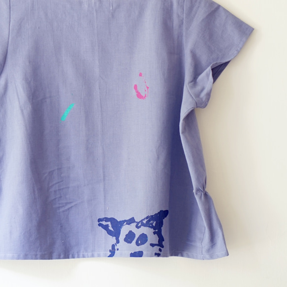 半袖シャツの子犬紫バージョン:) 7枚目の画像
