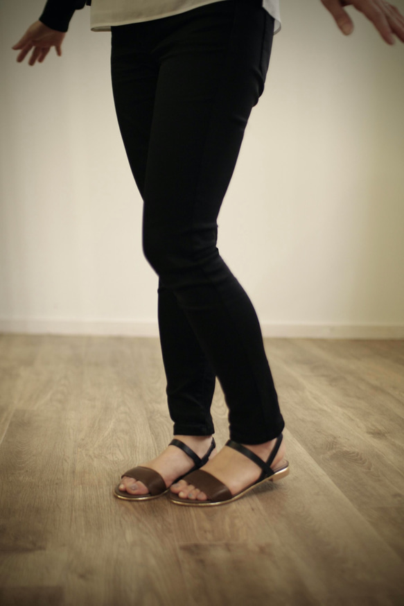 ツインベルトフラットサンダル（受注生産) 10枚目の画像