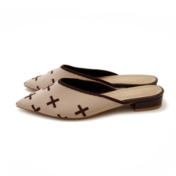 CROSS BEIGE リサイクルペットボトルミュールパンプス　22cm 23cm 24cm 25cm 1枚目の画像