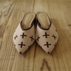 CROSS BEIGE リサイクルペットボトルミュールパンプス　22cm 23cm 24cm 25cm 6枚目の画像