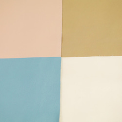 優しい色のソフトな革　４枚セット（アイボリー、ベージュ、ピンク、ブルー）No.189 4枚目の画像