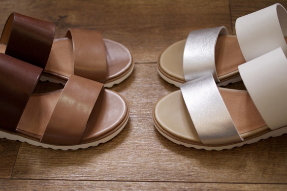 ダブルベルトミュール(sb5004)サイズ22cm〜26.5cm 2枚目の画像