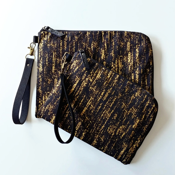 Half zipper clutch bag（M）025.5 ✴母子手帳ケース/通帳ケース/お薬手帳ケース/パスポート 6枚目の画像