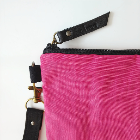 【NYLON】Half zipper clutch bag #070 ✴母子手帳/通帳ケース/お薬手帳ケース 2枚目の画像
