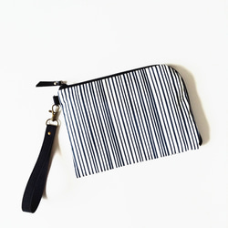 Half zipper clutch bag（M）001.5 ✴母子手帳ケース/通帳ケース/お薬手帳ケース/パスポート 2枚目の画像