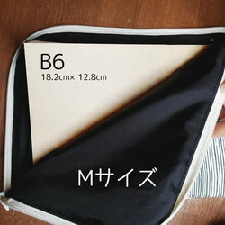 Half zipper clutch bag（M）005.5 ✴母子手帳ケース/通帳ケース/お薬手帳ケース/パスポート 6枚目の画像