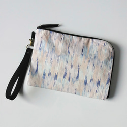 Half zipper clutch bag（M）006.5✴母子手帳ケース/通帳ケース/お薬手帳ケース/パスポート 2枚目の画像