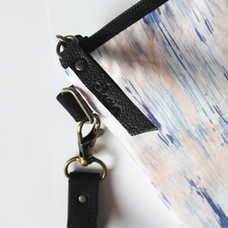 Half zipper clutch bag（M）006.5✴母子手帳ケース/通帳ケース/お薬手帳ケース/パスポート 3枚目の画像
