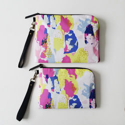 Half zipper clutch bag（L）011 ✴母子手帳ケース/通帳ケース/お薬手帳ケース/パスポートケース 7枚目の画像