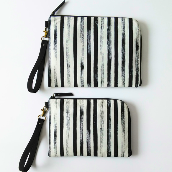 Half zipper clutch bag（L）019✴母子手帳ケース/通帳ケース/お薬手帳ケース/パスポートケース 6枚目の画像