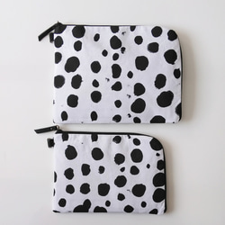 Half zipper clutch bag（M）020.5 ✴母子手帳ケース/通帳ケース/お薬手帳ケース/パスポート 6枚目の画像