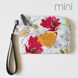 【mini】Half zipper clutch bag ✴母子手帳/通帳ケース/お薬手帳ケース/パスポートケース 1枚目の画像