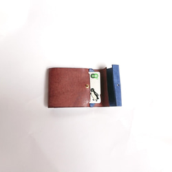 カードホルダー チョコ×ブルー 4枚目の画像