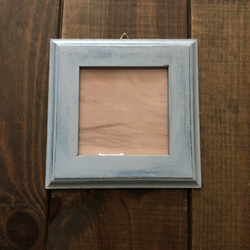 Original frame  * square * ブルーグレー×ネイビー オリジナルフォトフレーム 壁掛け 1枚目の画像