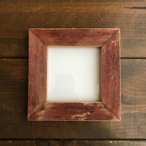 Original frame  * square * no.1 大正時代古材使用 オリジナルフォトフレーム 壁掛け 1枚目の画像