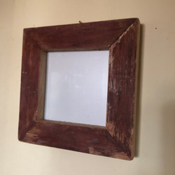 Original frame  * square * no.２ 大正時代古材使用 オリジナルフォトフレーム 壁掛け 7枚目の画像