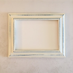 Original frame ヴィンテージホワイト×ネイビー no.2（オリジナルフォトフレーム） 1枚目の画像