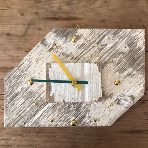 clock *old lumber * type C（古材 オリジナル掛時計） 1枚目の画像