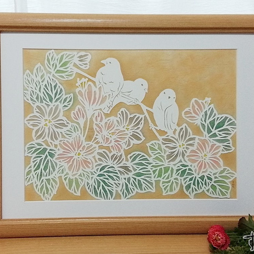 【原画】『冒険の旅へ』（鳥の絵　ガラクタ　アンティーク　森林　パステル画） 原画】『冒険の旅へ』（鳥の絵 ガラクタ アンティーク 森林