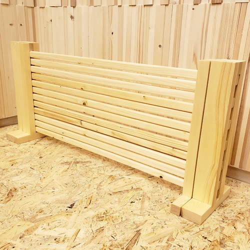 幅90～163cm 高さ40cm/伸縮フェンス/無垢＊木製フェンス【9040  