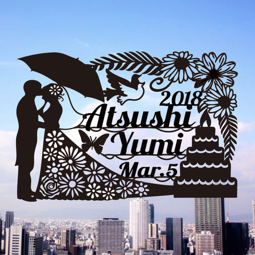 ☘オーダー受付中❗️切り絵 《Hデザイン》 ウエルカムボード 結婚式 