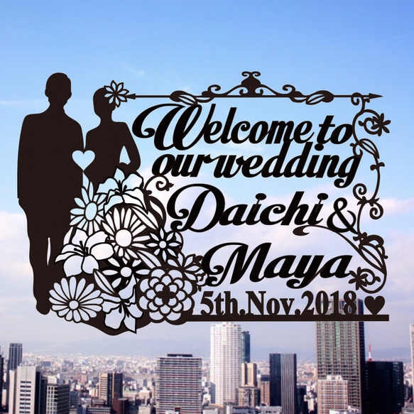 ☘オーダー受付中❗️切り絵 《Iデザイン》 ウエルカムボード 結婚式 