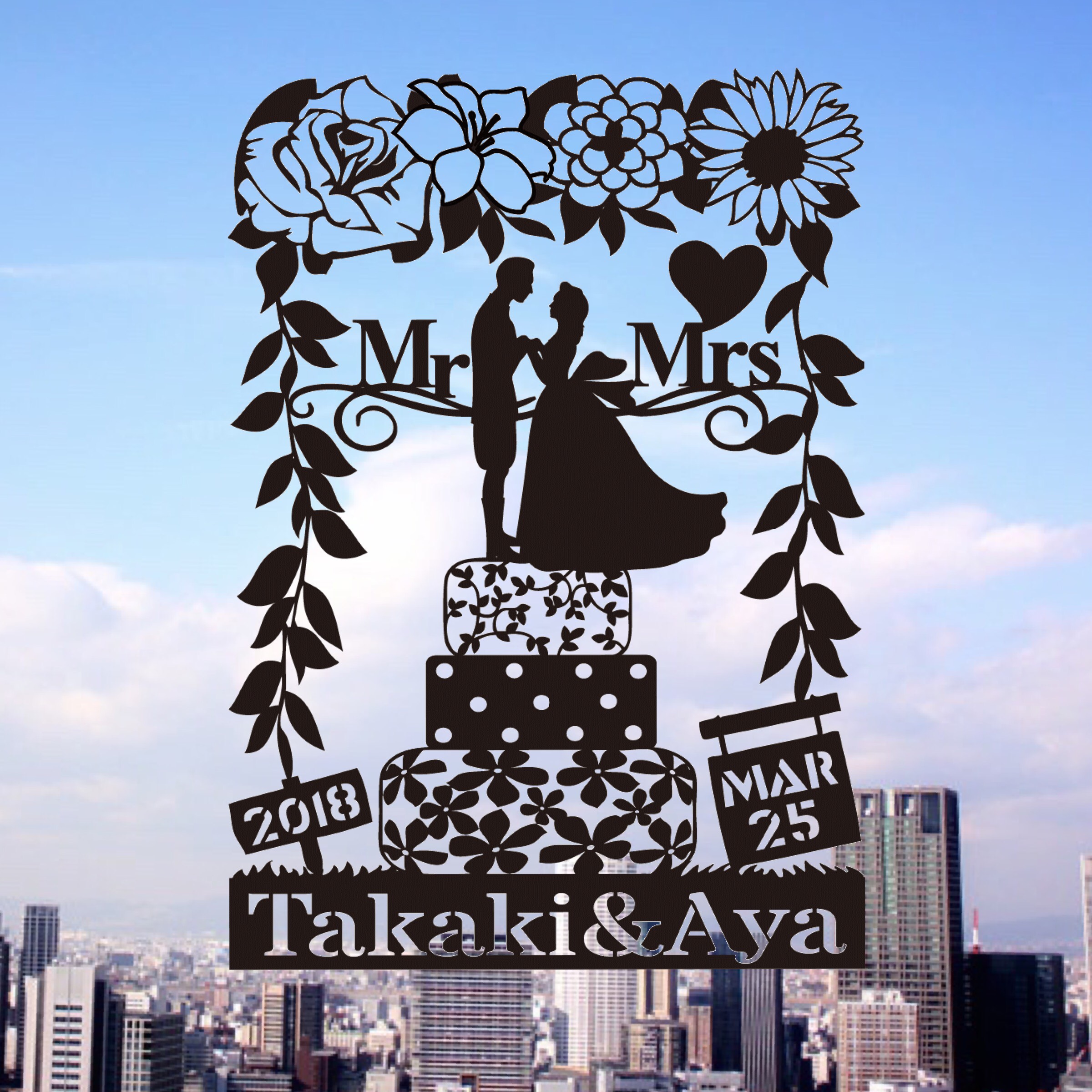 ☘オーダー受付中❗️切り絵 《Lデザイン》 ウエルカムボード 結婚式