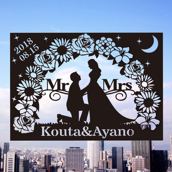 ☘オーダー受付中❗️切り絵 《Mデザイン》 ウエルカムボード 結婚式 