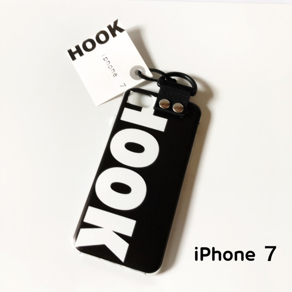 HOOKロゴiPhoneケース（ソフト）ブラック 2枚目の画像