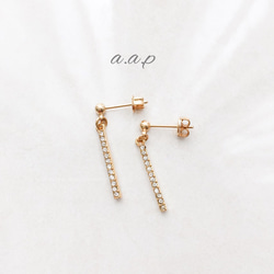 k18キラキラペタルチェーンフープピアス k18ピアス 18金ピアス 気分が