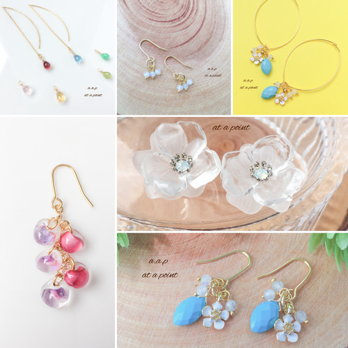 【417】ガラスドームのピアス／イヤリング／海 限定【星降る海】琉球ガラス ガラスドームピアス イヤリング ピアス