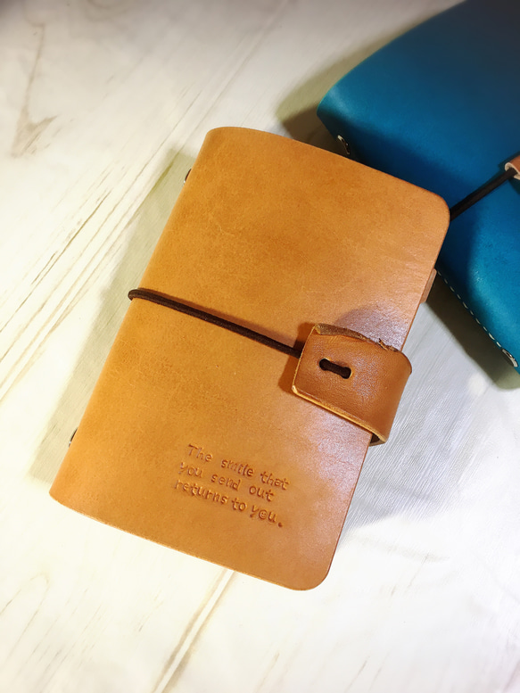 システム手帳カバーミニ6穴 キャメル 手帳カバー ＠Bee 