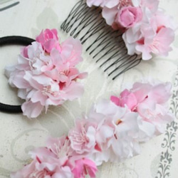 桜の花の髪飾り　３点セット 1枚目の画像