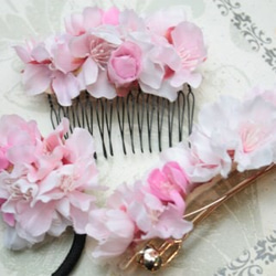 桜の花の髪飾り　３点セット 4枚目の画像