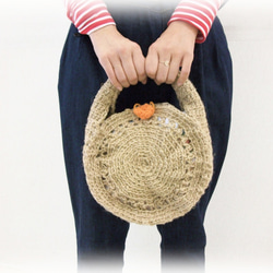 ジュート麻カギ編みバッグ 2枚目の画像