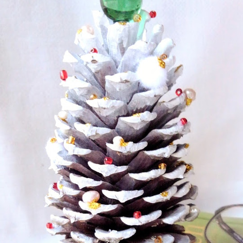 大きな松ぼっくりツリー＊スノーホワイト poco 【大きな大きな