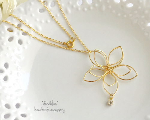 ゴールドフラワーネックレス キラキラ高級感ファッションネックレス Amazon | ELABEST キラキララインストーンネックレス ゴールド