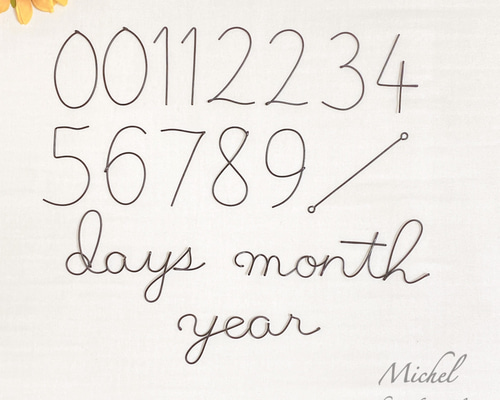 ワイヤーアート数字注文ページレターバナー表札番地