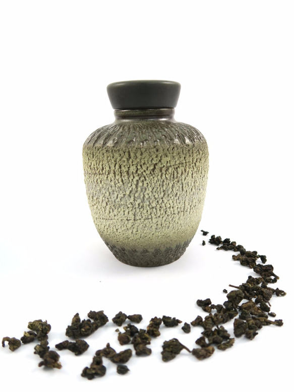 添興窯/樟香茶葉罐-高瓶(小)-黑白 第1張的照片