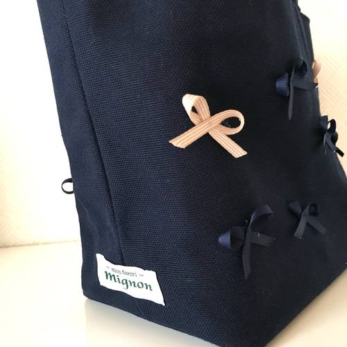 新品☆TOCCA ネイビー リボン柄 マザーズバッグ Fサイズ 新品☆TOCCA ネイビー リボン柄 マザーズバッグ Fサイズ（TOCCA