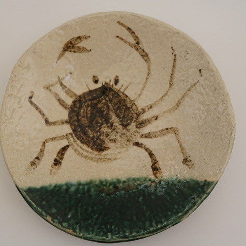 魯山人好みカニ絵中皿5客組み（作品番号R-042) 中皿 森の丘陶房 通販