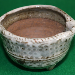 ミニ盆栽鉢（アワビ形三島手）（作品番号J-003） 3枚目の画像