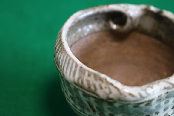 ミニ盆栽鉢（アワビ形三島手）（作品番号J-003） 6枚目の画像