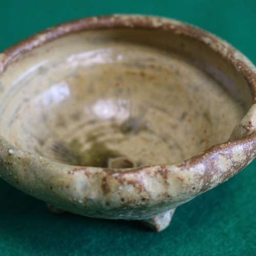ミニ盆栽鉢（黄瀬戸）(作品番号J-004) 一輪挿し・花瓶・花器 森