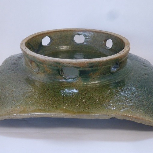 魯山人好み絵瀬戸草紋脚付四方皿(作品番号R-007) 大皿 森の丘陶房 通販